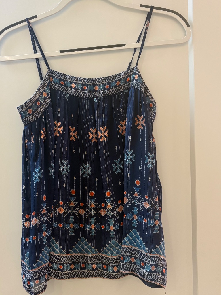 Joie Silk Geometric Print Top